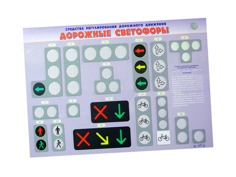 Базовый набор светового оборудования "Дорожные светофоры" с беспроводным пультом дистанционного управления